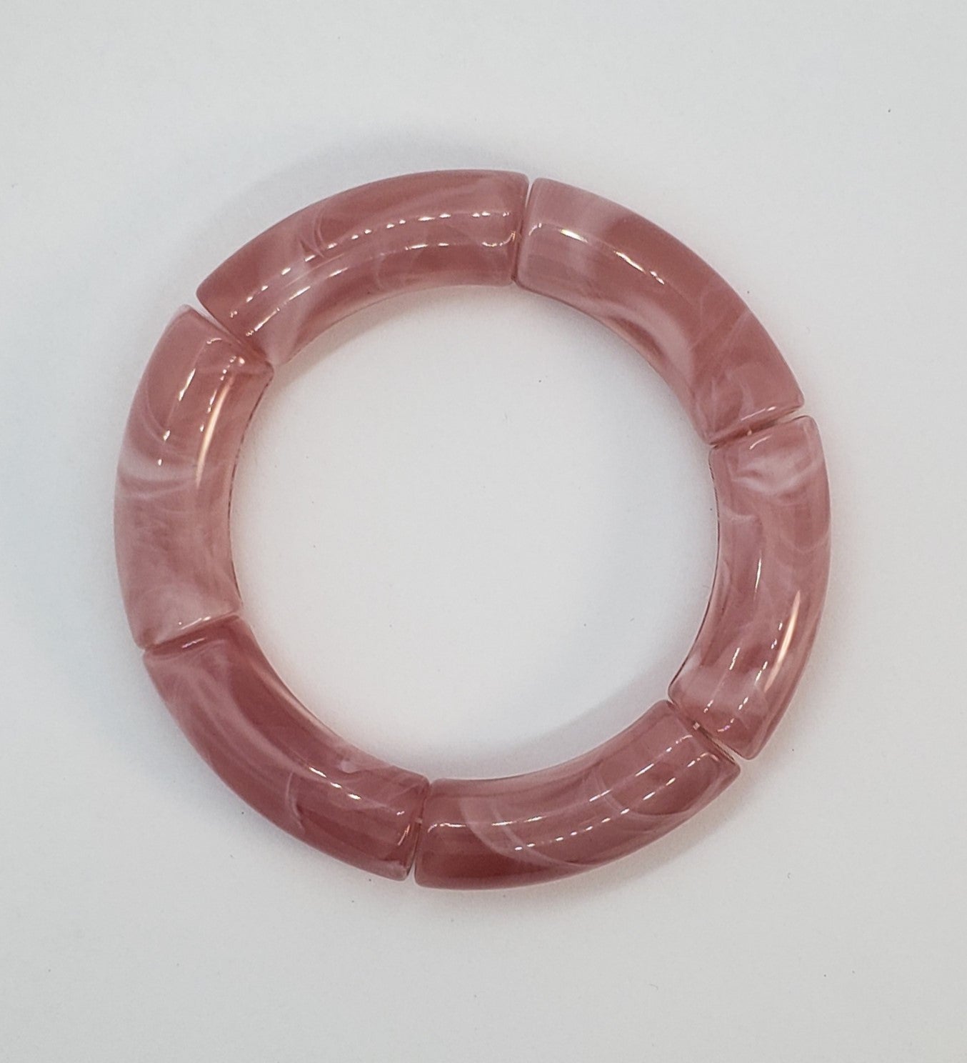 Pink Frost - Chunky Bamboo Bangle