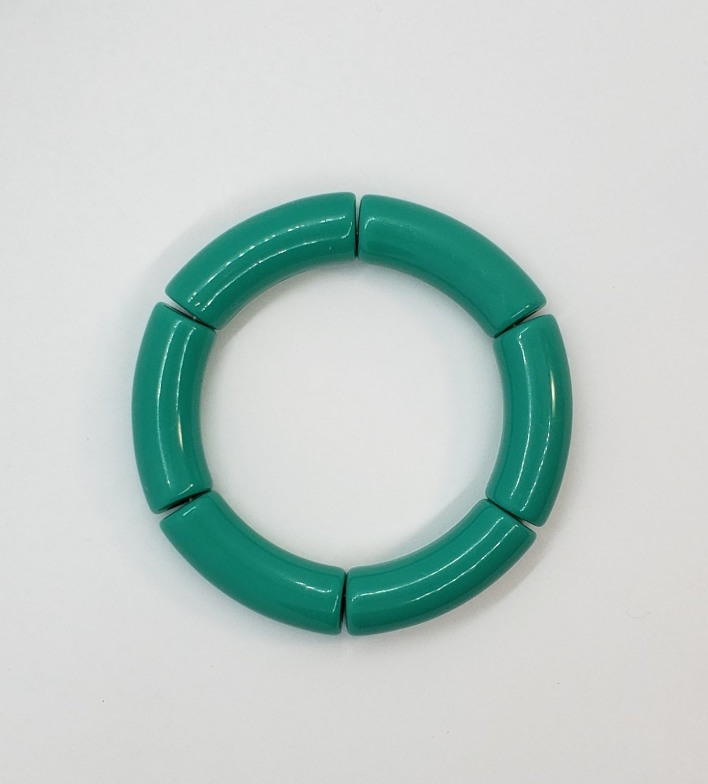 Teal - Chunky Bamboo Bangle