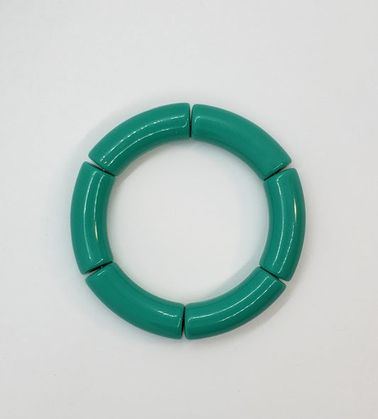 Teal - Chunky Bamboo Bangle