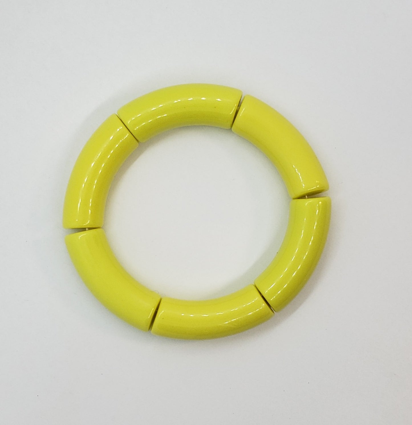 Chartreuse - Chunky Bamboo Bangle