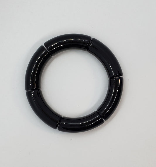 Onyx - Chunky Bamboo Bangle