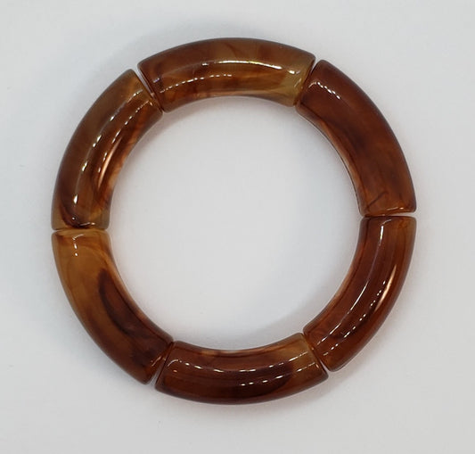 Tortoise Shell - Chunky Bamboo Bangle