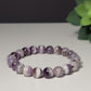 Amethyst Striped 8mm Gemstone Bracelet - For intuition & inner peace