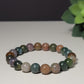 Indian Agate 8mm Gemstone Bracelet - For gratitude and enthusiasm