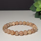 Peach Moonstone 8 mm Gemstone Bracelet - For fertility & emotional support