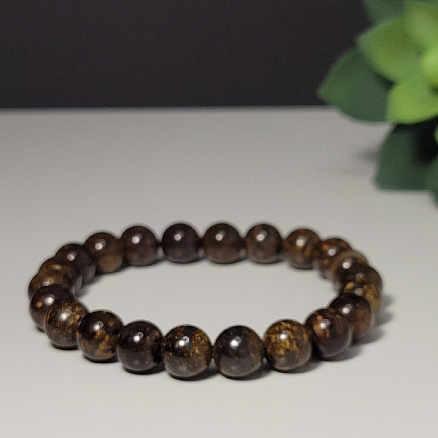 Bronzite 8mm Gemstone Bracelet - For Patience & Calmness