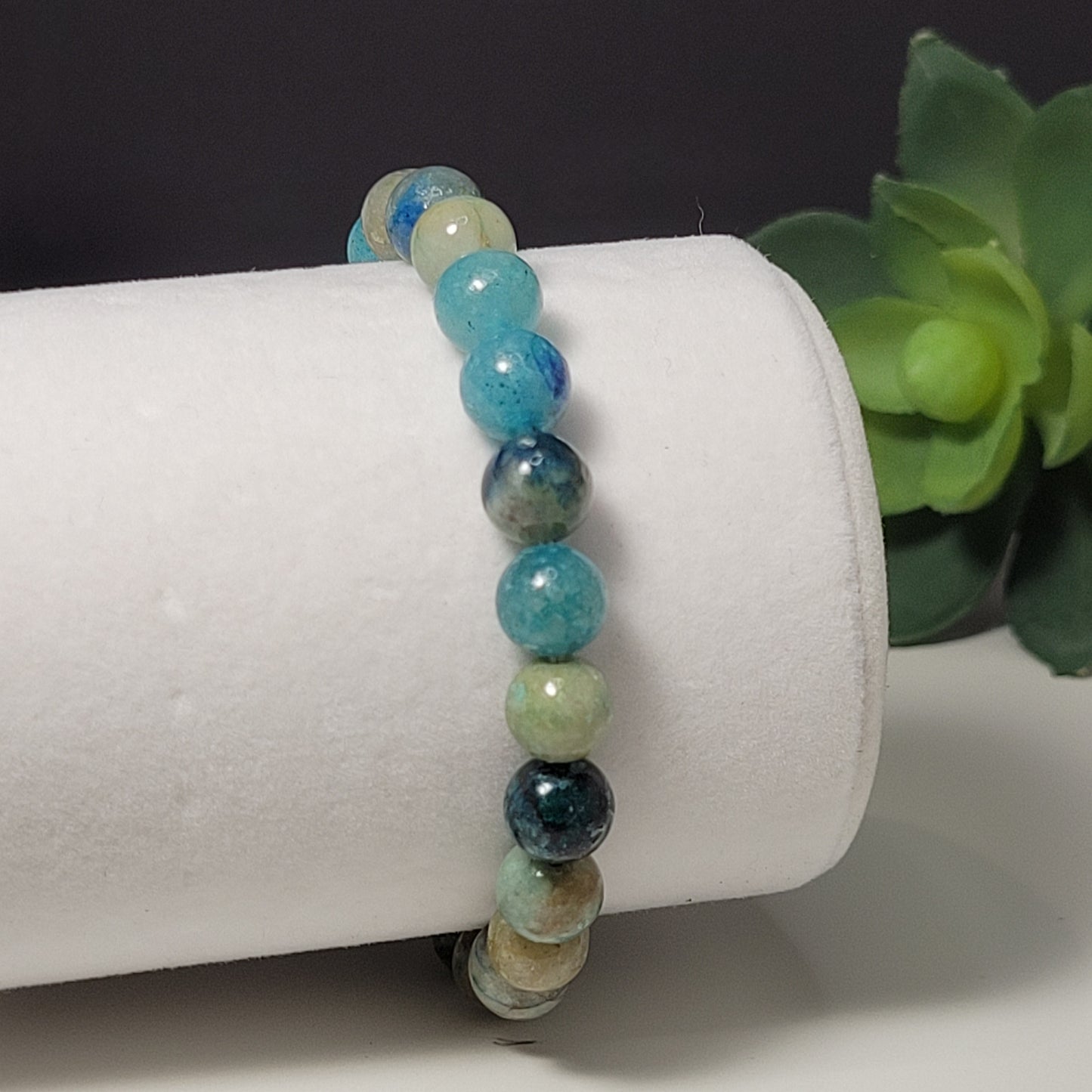 Chrysocolla 8mm Gemstone Bracelet - For wisdom & communication