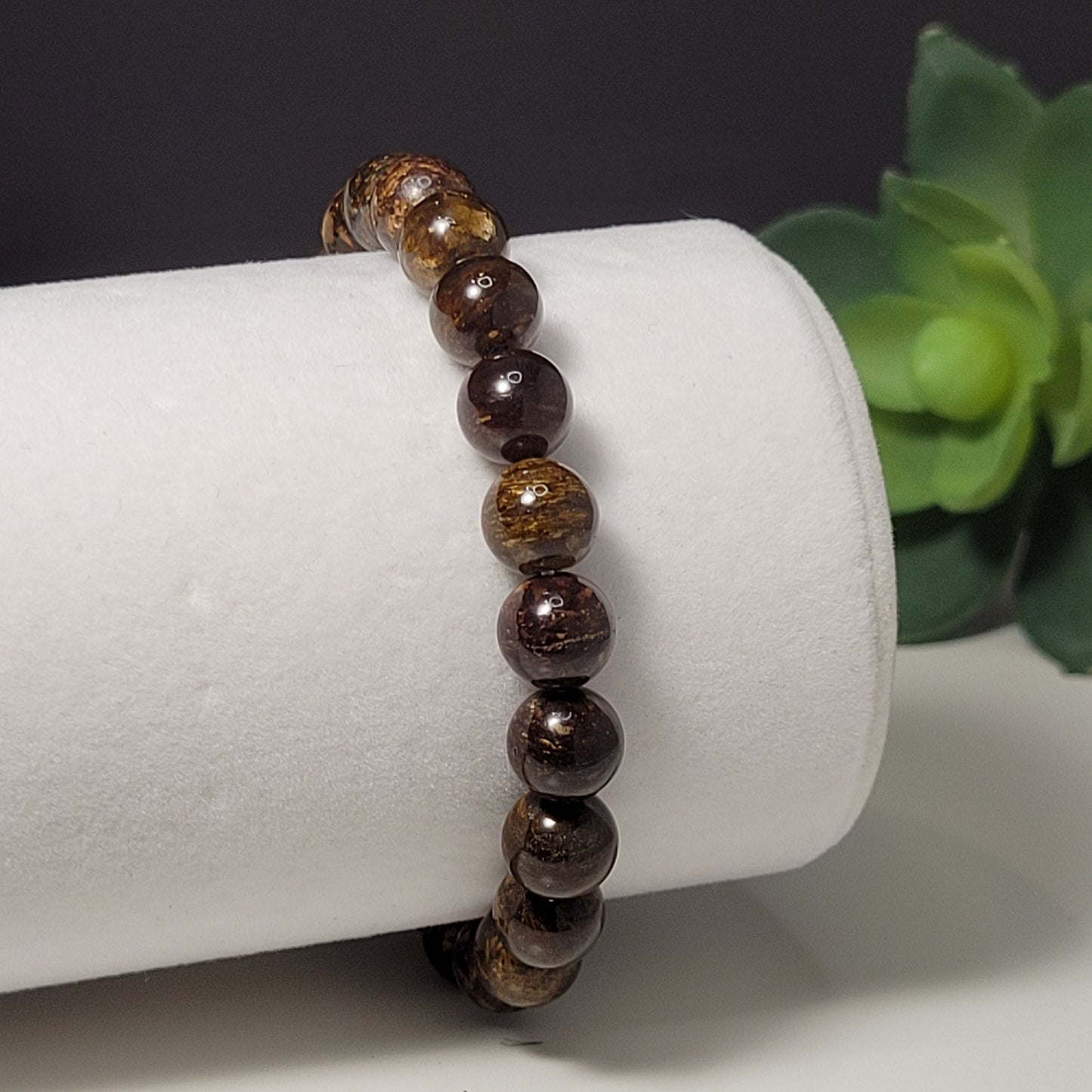 Bronzite 8mm Gemstone Bracelet - For Patience & Calmness