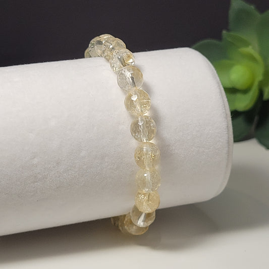 Citrine Faceted 8mm Gemstone Bracelet - For success & joy