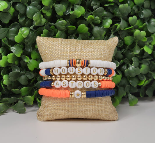 Houston Astros Stackable Bracelets