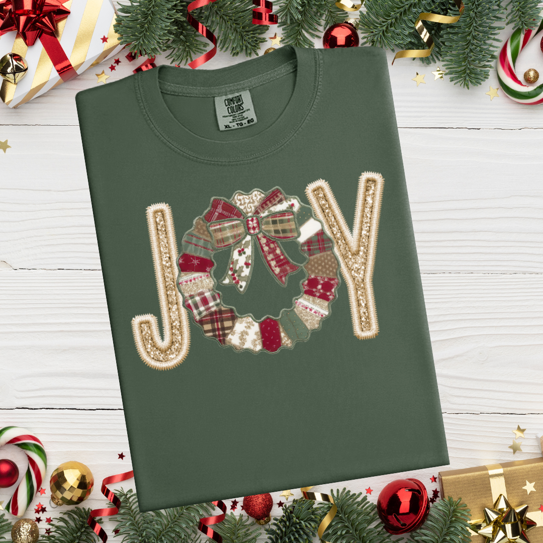 Joy Faux Embroidery & Patchwork