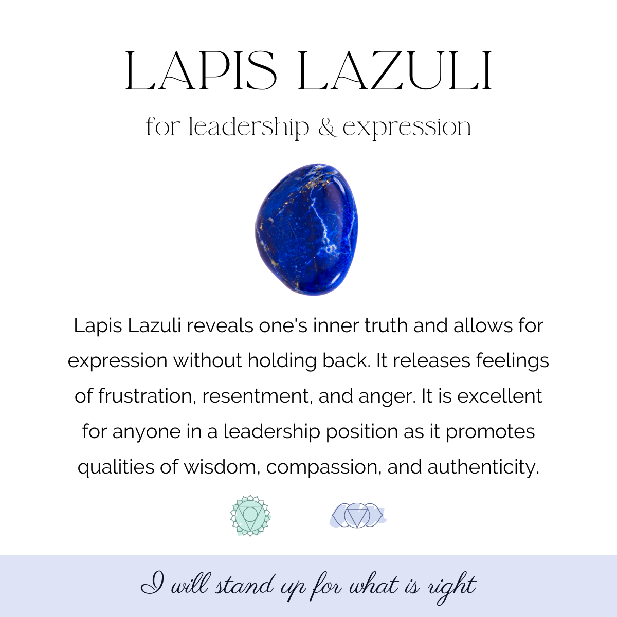 Lapic Lazuli 8mm Gemstone Bracelet - For leadership & expression