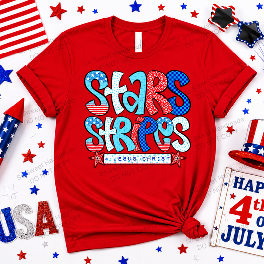 STARS STRIPES & JESUS CHRIST - Red